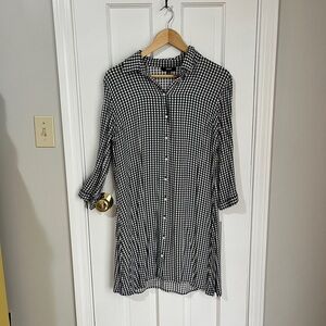 MSK Black and White Gingham Dress